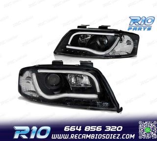 FAROS LED PARA AUDI A6 01-04 LUZ DIURNA NEGRO