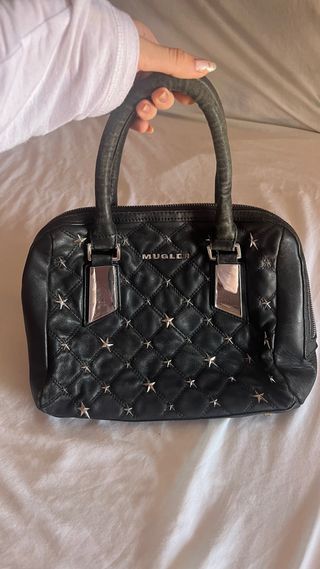 Bolso Mugler Negro Estrellas y2k 2000s vintage 