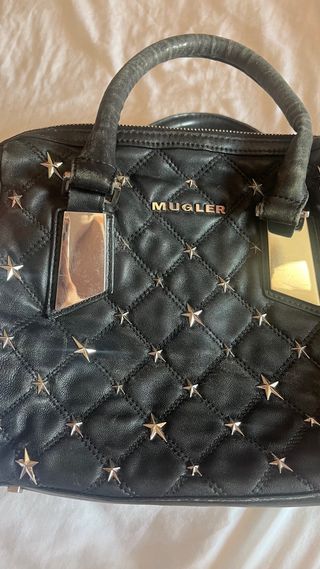 Bolso Mugler Negro Estrellas y2k 2000s vintage 