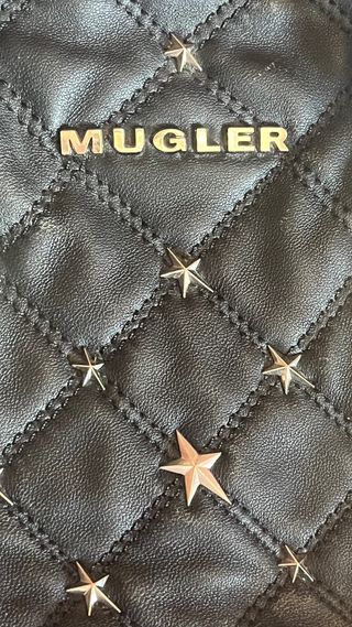 Bolso Mugler Negro Estrellas y2k 2000s vintage 