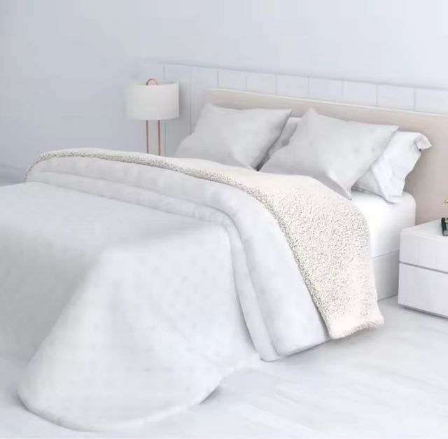 Edredón sherpa Diane blanco