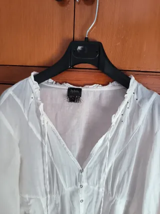 Camisa blanca mujer manga larga
