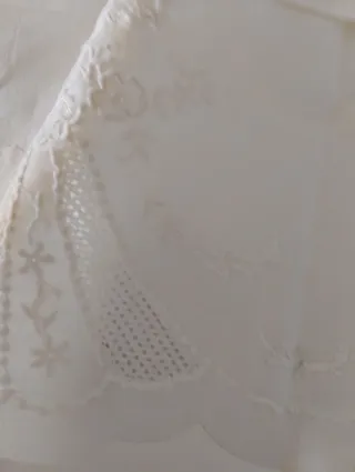 Lotto 6 Asciugamani Lino Ricamati Vintage