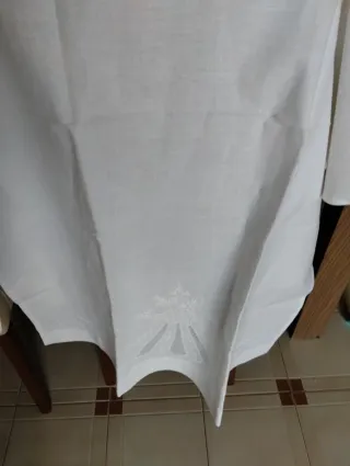 Lotto 6 Asciugamani Lino Ricamati Vintage