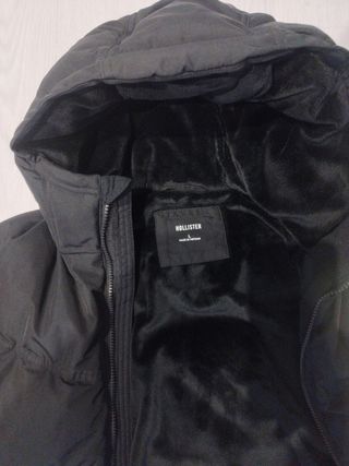 Abrigo acolchado negro invierno