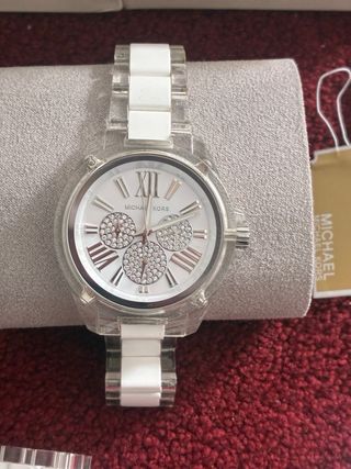 Reloj Michael Kors Mujer Blanco y Plateado
