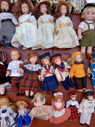 Lotto bambole ceramica vintage