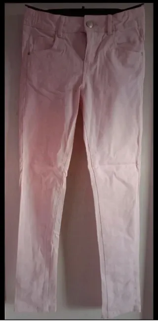 Calça ganga rosa 8 anos