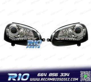 FAROS PARA VOLKSWAGEN VW GOLF MK5 03-08 LUZ DIURNA LED FONDO