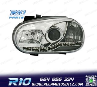 FAROS PARA VOLKSWAGEN VW GOLF MK4 97-03 LUZ DIURNA LED FONDO