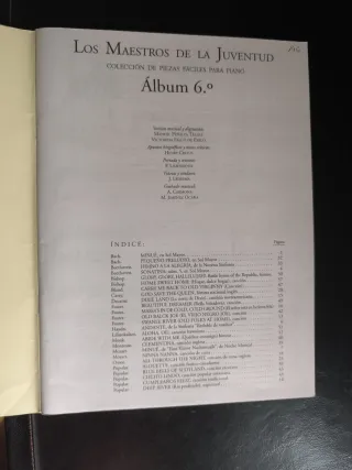 Libro de Piano Los Maestros de la Juventud