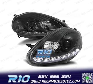 FAROS FIAT GRANDE PUNTO 05-08 LUZ DIURNA FONDO NEGRO