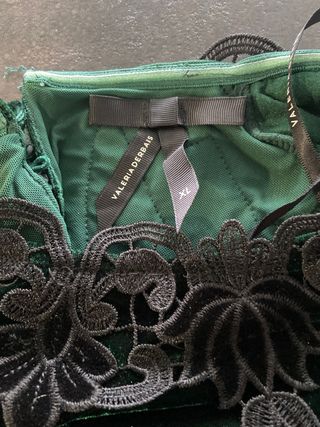 Vestido de fiesta verde terciopelo XL