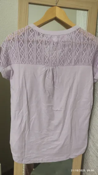 Camiseta rosa manga corta talla S
