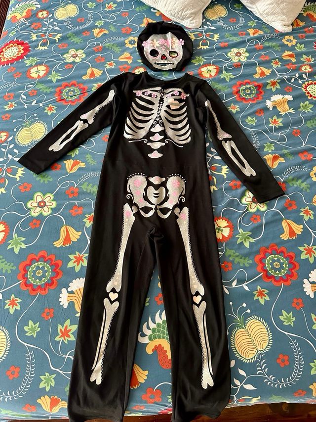 Disfraz Esqueleto/Catrina Niña H&M 6-8 años