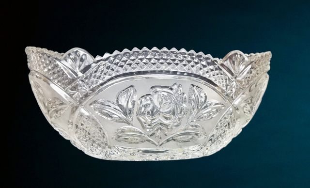 Centro de mesa cristal tallado flores