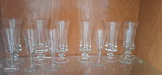 6 Vasos de Cristal Grandes y 5 Pequeños