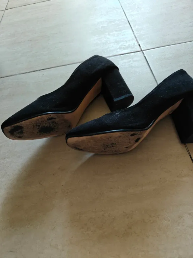 Sapatos de salto preto Marypaz tamanho 40