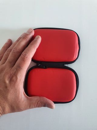 Estuche rigido para viaje 11,5 x 8 x 4 [Rojo]