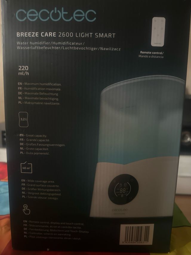 Humidificador Cecotec BreezeCare 2600 Light Smart