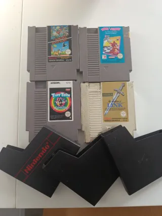 Lote 4 Juegos Nintendo NES: Mario, Zelda, Tom & Je
