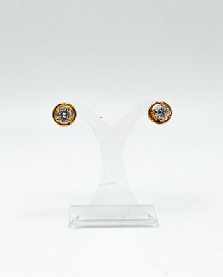 Zarcillos con diamantes (1,2kt) montados en 14KT