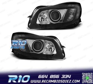 FAROS PARA OPEL INSIGNIA 08-13 LUZ DIURNA FONDO NEGRO