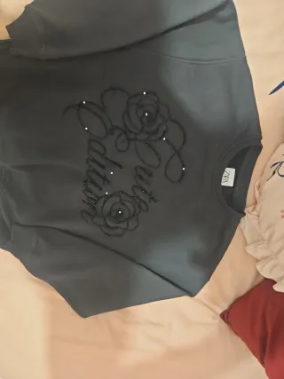Sudadera Zara niña negra talla 13-14