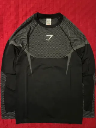 Gymshark Onyx 5.0 Long Sleeve T-Shirt Light Grey M