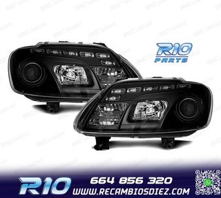 FAROS VOLKSWAGEN VW TOURAN 03-06 LUZ DIURNA FONDO NEGRO
