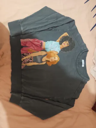 Sudadera niña gris con estampado