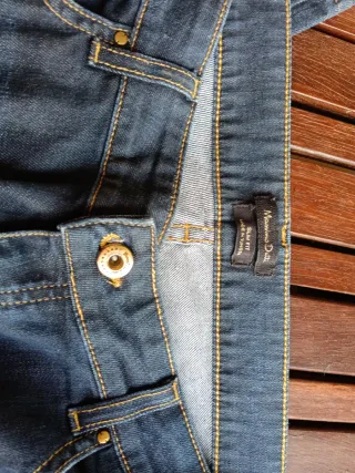 Pantalón vaquero Massimo Dutti mujer azul