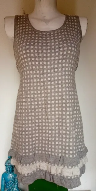 Vestido Adolfo Domínguez Beige/Gris