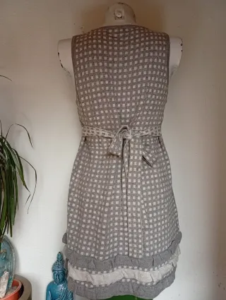 Vestido Adolfo Domínguez Beige/Gris
