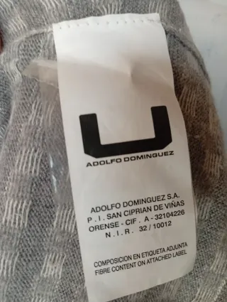 Vestido Adolfo Domínguez Beige/Gris