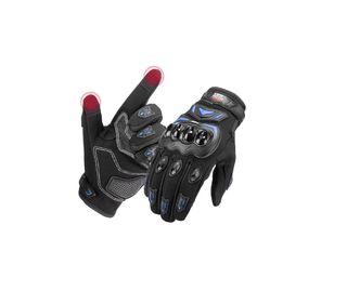 KEMIMOTO Guantes Moto Impacto Negro Azul