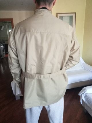 Giacca beige colletto coreana velluto XXL