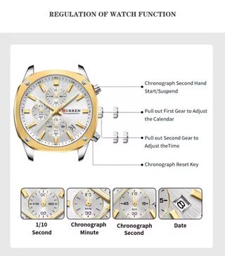 Reloj Curren Hombre Oro y Plata