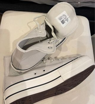 Zapatillas Converse Altas Grises y Blancas