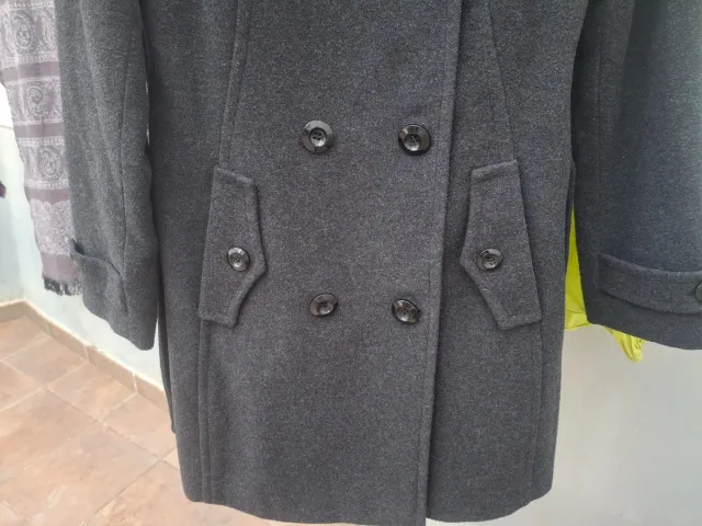 Abrigo gris mujer T M.  Medidas en descripción 