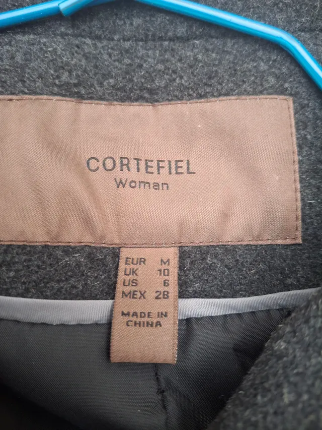 Abrigo gris mujer T M.  Medidas en descripción 