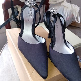 Sandalias Nine West Negras con Pedrería