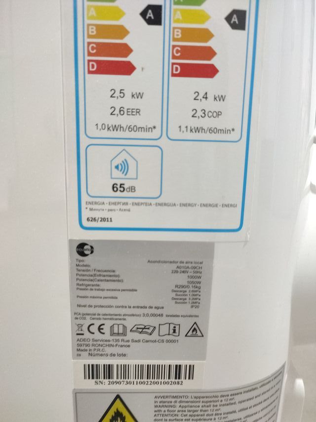 Aire Acondicionado Portátil Equation