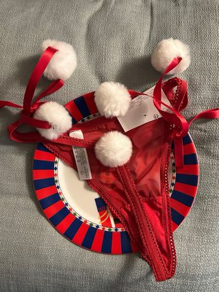 Perizoma Rosso Natale Primark Taglia M