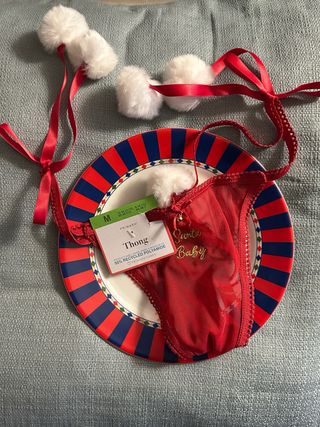 Perizoma Rosso Natale Primark Taglia M