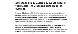 GENERADOR MASTER CO2 BURNER MCG-4 TROLMASTER