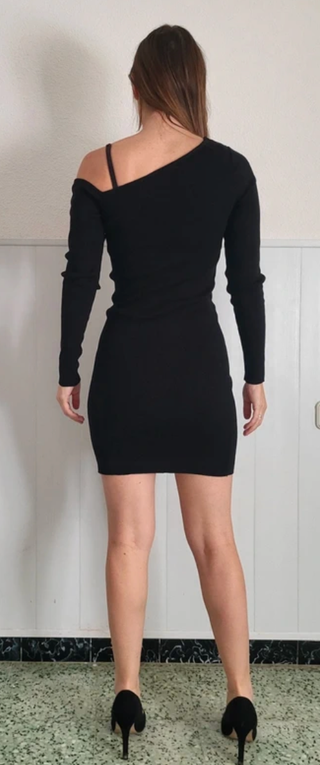 Vestido Knitwear Stradivarius Negro