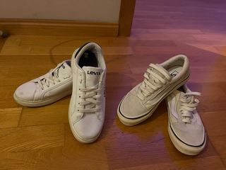 Zapatillas Levi's y Vans Blancas/Beige