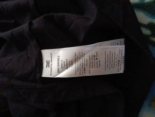 T-shirt Elisabetta Franchi nera con dettagli oro
