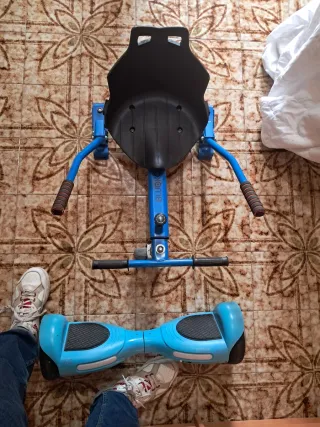 Hoverboard con Silla Kart Azul